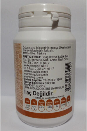 Ersağ Akgünlük Gıda Takviyesi, Boswellia Serrata