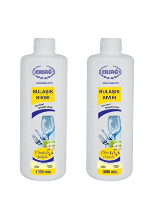 Ersağ Elmalı Bulaşık Sıvısı 2x1000 Ml.2 Adet