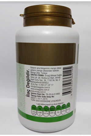 Ersağ Spirulina Gıda Takviyesi