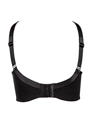 Alışveriş Meydanı Kadın Siyah (Dantelli) Penye Pamuk Cepli Protez Sütyen