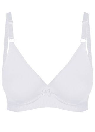 Alışveriş Meydanı Kadın Beyaz Basic Üçgen Penye Sütyen