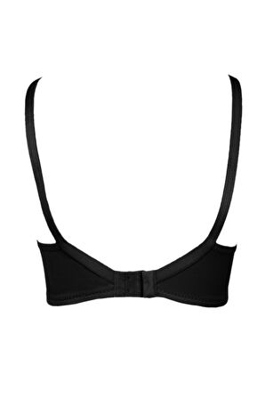 Alışveriş Meydanı Kadın Siyah Dantelli Toparlayıcı Küçültücü Balensiz Boş Kap Sütyen