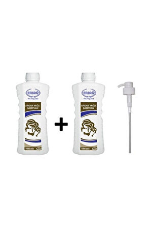 Ersağ Argan Yağlı Şampuan 1000 Ml 2 Adet+pompa -mayasshop