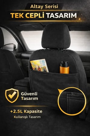 Jeep Cherokee 2001-2008 2+1 Arka Sırt Oturak Uyumlu Altay Serisi Bej Siyah Koltuk Kılıfı