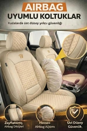 Peugeot 301 2018 2+1 Arka Sırt Oturak Uyumlu Altay Serisi Bej Koltuk Kılıfı