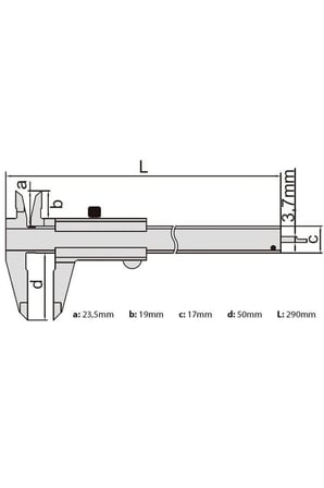 Insize 1205-200S Mekanik Kumpas 0,05mm / 0-200mm
