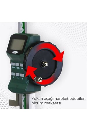 Insize 1156-300 Dijital Tek Sütun Mihengir - Makaralı (0-300mm/0-12”)