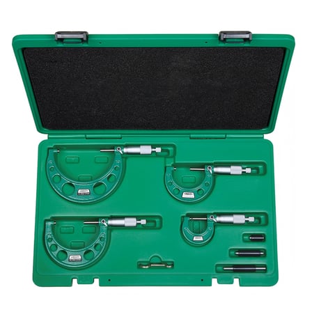 Insize 3203-1004A Dış Çap Mikrometresi ( Standart Model ) Set 4 Parça