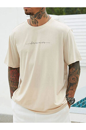Unisex Dreamer Baskılı Oversize T-shirt