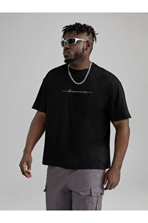 Unisex Dreamer Baskılı Oversize T-shirt