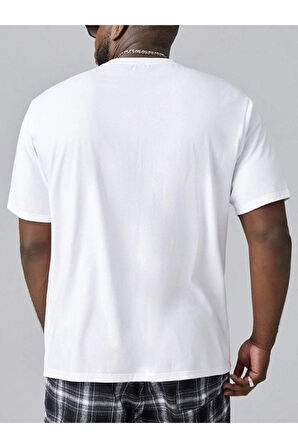 Unisex Beyaz Paris Baskılı Oversize T-shirt
