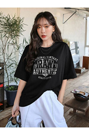 Unisex Raw Baskılı Oversize T-shirt