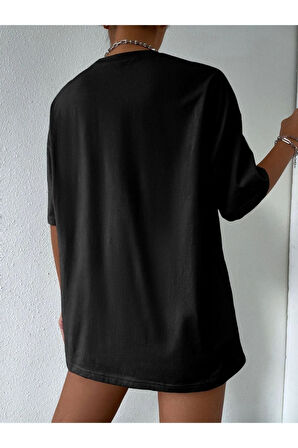 Unisex Yüz Baskılı Oversize Tshirt