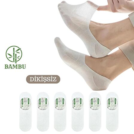 Unisex Bambu Babet Çorap Dikişsiz Parfümlü Silikonlu  Babet Çorap