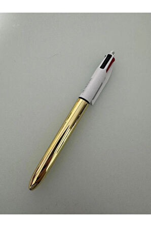 Tükenmez Kalem Shıne Altın Gövde 4 Renk mürekkepli (1 Adet)