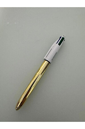 Tükenmez Kalem Shıne Altın Gövde 4 Renk mürekkepli (1 Adet)