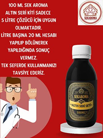 Sek Aroma Altın Seri Anason Yağı-Hazır Karışım Altın Seri Rakı Kiti 10 Adet 100ml Avantaj Paketi+Test Kiti