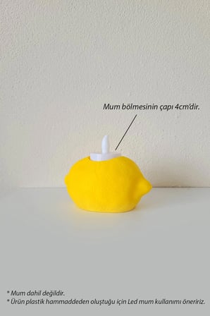 limon tasarımlı peçetelik ve mumluk seti - dekoratif mutfak peçeteliği masa üstü düzenleyici - bioplastik