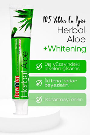 Foramen Aloevera Içerikli Bitkisel Beyazlatıcı Vegan Diş Macunu 75