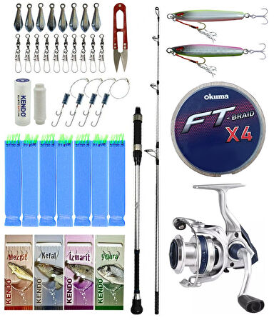 Yek Outdoor Tekne Olta Seti Shimano Kamış Alivio Boat 1,50m 200g 1+1pc&Okuma Tomcat 8000 6+1bb Olta Makinesi