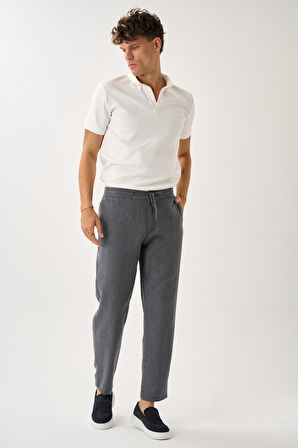 Smart Casual Dokulu Pantolon