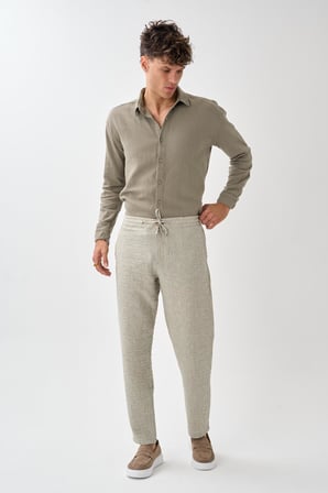 Smart Casual Dokulu Pantolon