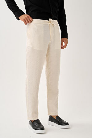 Smart Casual Dokulu Pantolon