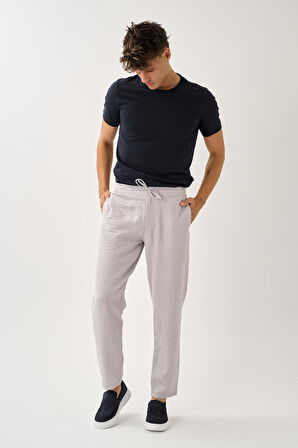 Smart Casual Dokulu Pantolon