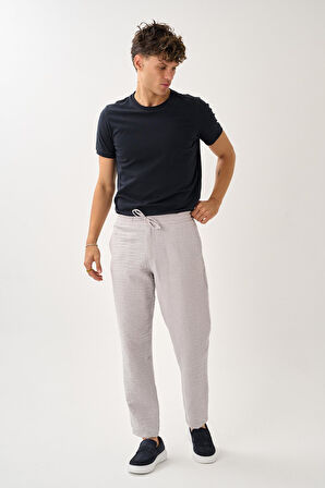 Smart Casual Dokulu Pantolon