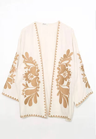 Nakışlı Natural Kimono