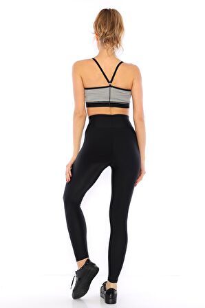 Yeni Sezon Ekstra Yüksek Bel Parlak Disco Tayt