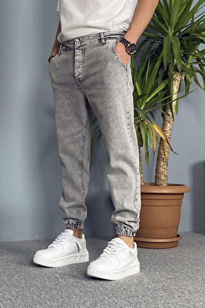Paçası Lastikli Boyfriend Jogger Kot Pantolon