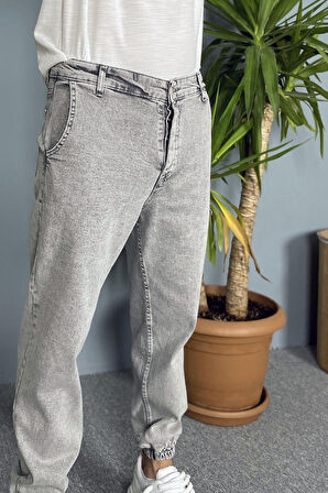 Paçası Lastikli Boyfriend Jogger Kot Pantolon