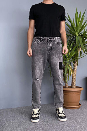 Yırtık Detaylı Antrasit Kot Pantolon