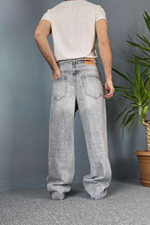 İp Kemerli Rahat Kesim Baggy Kot Pantolon