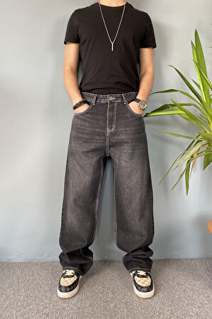Siyah Baggy Kot Pantolon