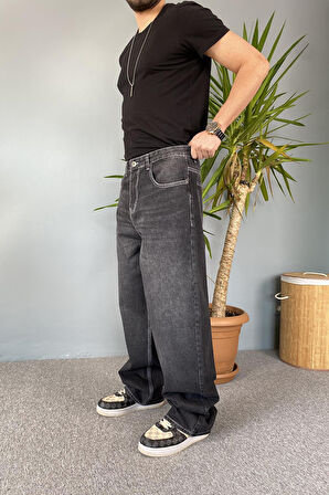 Siyah Baggy Kot Pantolon