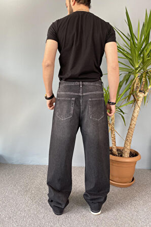 Siyah Baggy Kot Pantolon