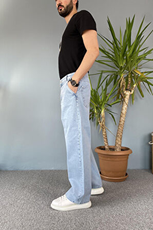 Mavi Baggy Kot Pantolon