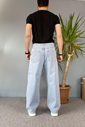 Mavi Baggy Kot Pantolon