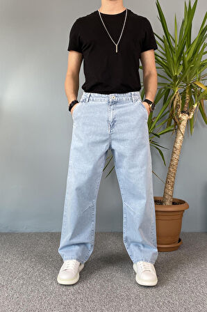 Mavi Baggy Kot Pantolon