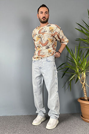 Regular Kalıp Buz Mavisi Kot Pantolon