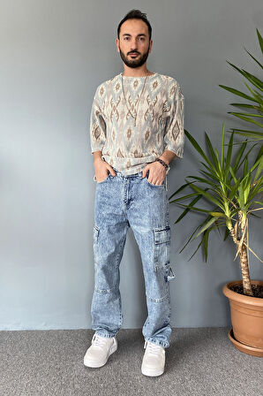 Kargo Cepli Mavi Kot Pantolon