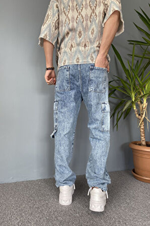 Kargo Cepli Mavi Kot Pantolon