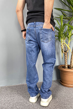 Taşlanmış Kot Pantolon Regular Kalıp