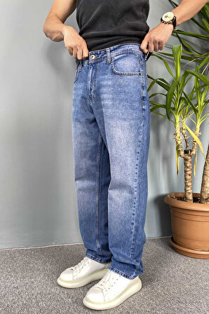 Taşlanmış Kot Pantolon Regular Kalıp
