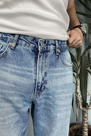 Taşlanmış Kot Pantolon Regular Kalıp