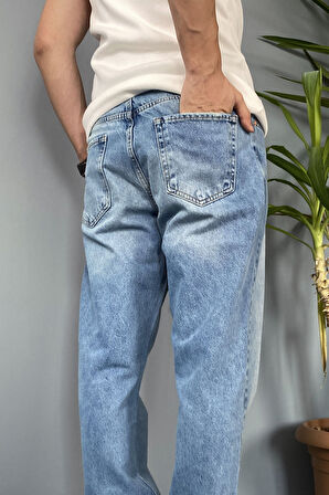 Taşlanmış Kot Pantolon Regular Kalıp