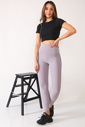 Petekli Tayt Ekstra Yüksek Bel Pamuklu