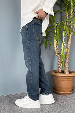 Lacivert  Regular Jean - Kot Pantolon Rahat Kesim